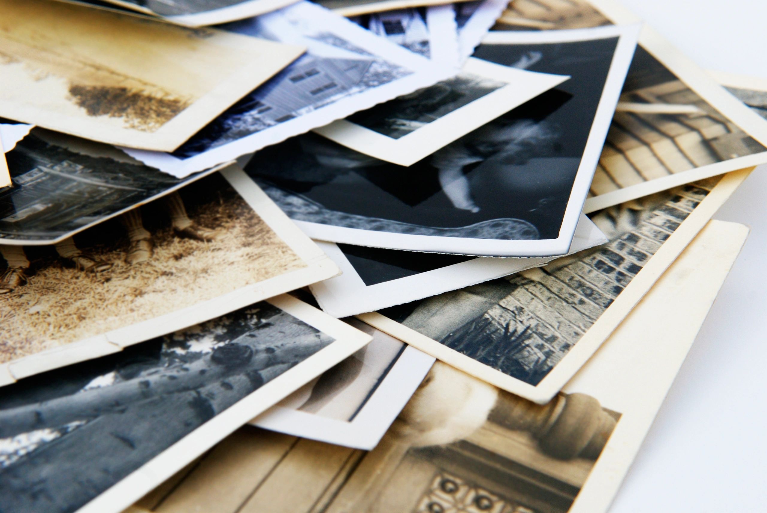 Pile of vintage candid photographs