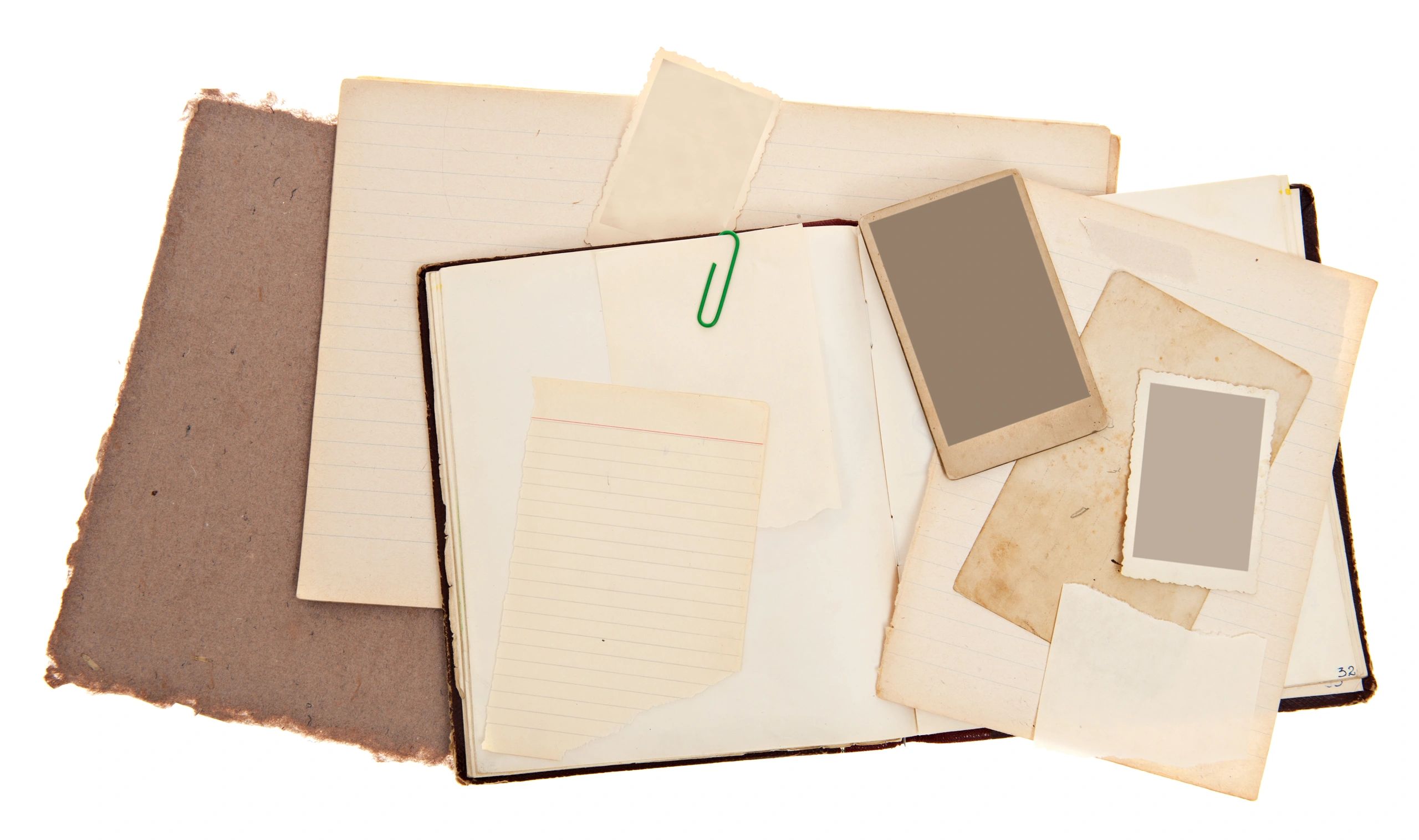 Scrapbook background with vintage photos